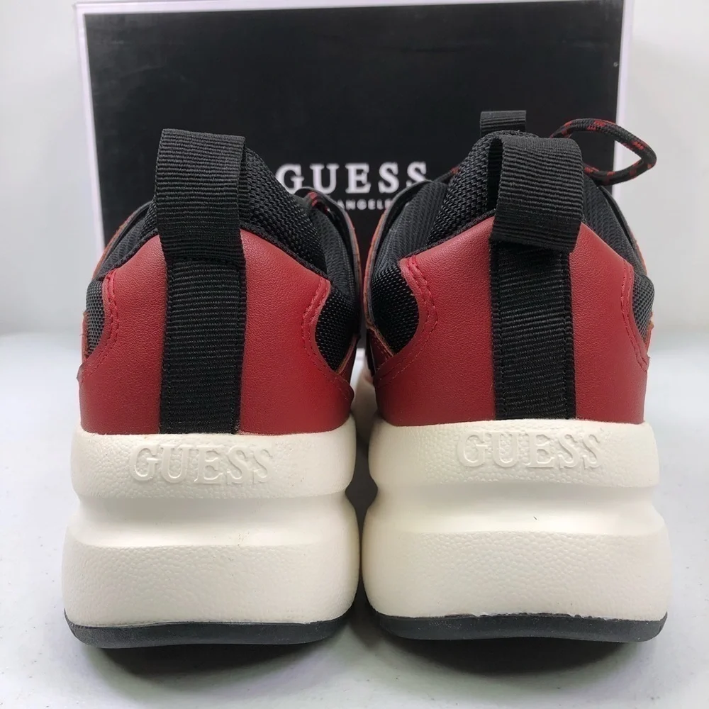 GUESS Tane Dark Red Low Top Sneakers - Picture 6 of 9